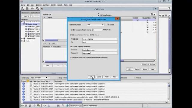 Connectrix Manager Converged Network Edition (CMCNE) Call Home Setup смотреть онлайн