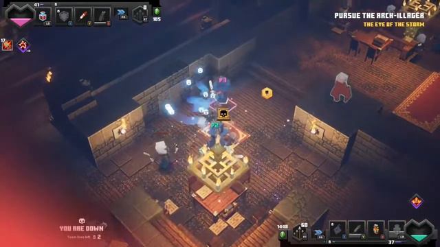Minecraft Dungeons - Obsidian Pinnacle - 3- player -Almost got the Arch Illager... смотреть онлайн