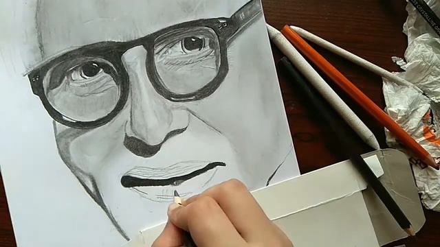 Drawing Amitabh Bachchan With Graphite Drawing -Timelapse | ArtistoTube смотреть онлайн