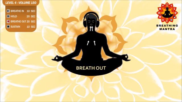 Guided Breathing Mantra (10 -20 -20 -10) Pranayama Yoga Breathing Exercise (Level 4 Volume 150) смотреть онлайн