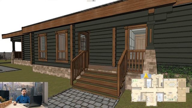 Обзор проекта дома из клееного бруса КБ-160 смотреть онлайн