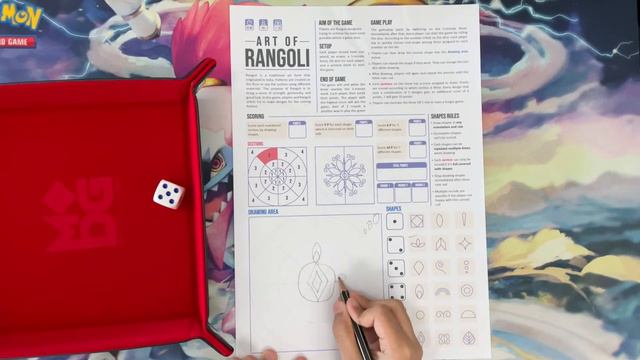 Art of Rangoli - Roll and Write Game Design Contest - Playthrough смотреть онлайн