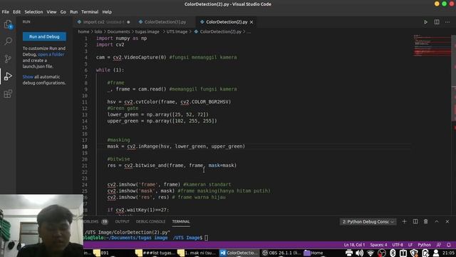 Demo Deteksi Warna OpenCV Python -Viki Bagus Pratama / 18310730044- Teknik Elektro UNISKA смотреть онлайн