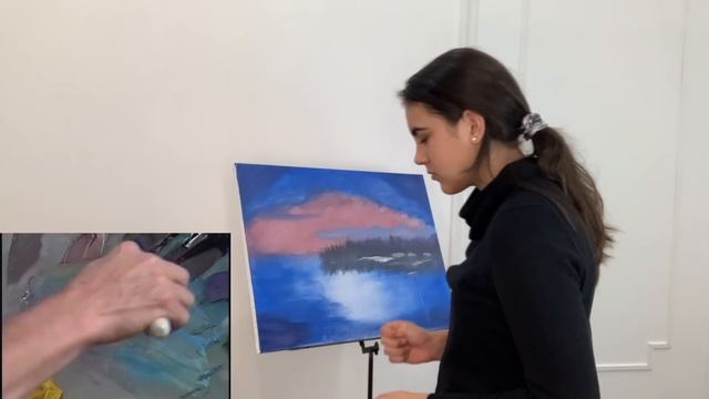 The Fear Of Painting - Following a BOB ROSS PAINTING tutorial! смотреть онлайн