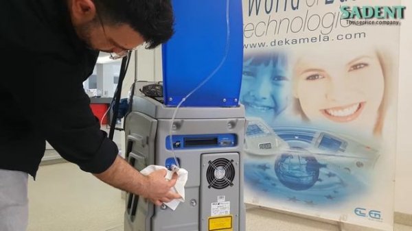 DEKA Motus laser how to replenish coolant liquid - Greek Subtitles