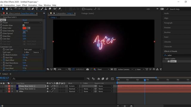 Быстрая анимация тайтла в After effects смотреть онлайн