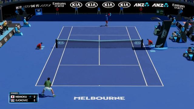 AO Tennis 2 - Yoshihito Nishioka vs Novak Djokovic - PS4 Gameplay смотреть онлайн