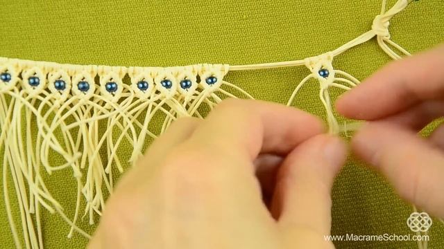 Raindrop Necklace Tutorial | Macrame School смотреть онлайн