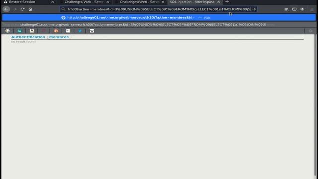 SQL injection filter bypass (root-me) смотреть онлайн