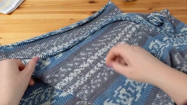 Джемпер-ленивый жаккард_Пряжа с сюрпризом Часть 2 #mariastricker смотреть онлайн