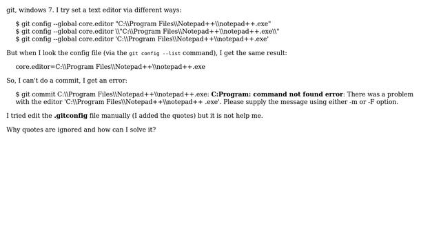 Why any quotes are ignored in the Git config? (2 Solutions!!) смотреть онлайн