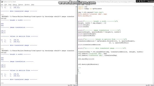 image translation in python using opencv || python3 || image processing смотреть онлайн