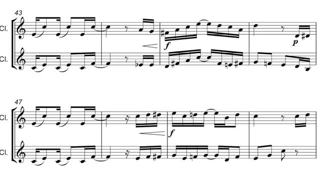 The Entertainer, By Scott Joplin, Clarinet Duet