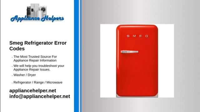 Smeg Refrigerator Error Codes смотреть онлайн