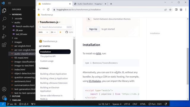 Transformers.js Fundamentals - Audio: Automatic Speech Recognition - Audio Classification смотреть онлайн