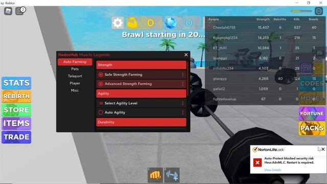 Muscle Legends script op gui autofarm смотреть онлайн