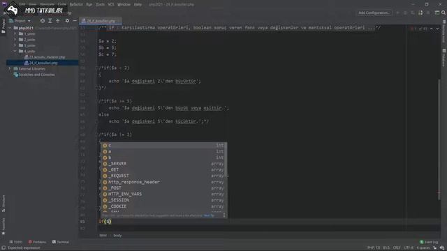 If Koşulları - 24 - PHP Dersleri 2021 смотреть онлайн