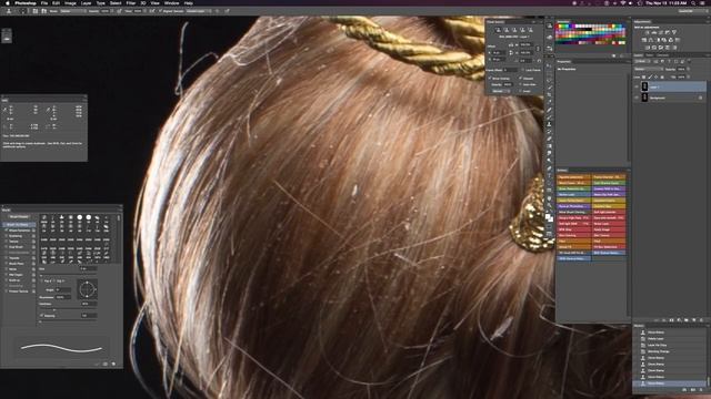 How to get rid of stray hairs in Photoshop смотреть онлайн