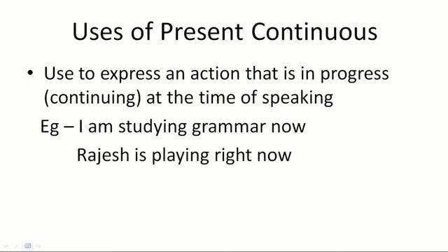 A01/TRANSACTIONS/Tense Video 2/ Present Continuous Tense смотреть онлайн