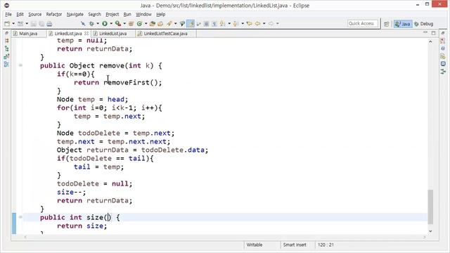 Linked list java 구현 8 - size смотреть онлайн