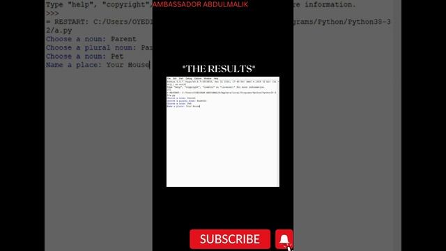 MAD LIBS GENERATOR USING IDLE PYTHON смотреть онлайн