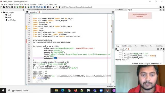 Send mail using AWS SES|Get data from Redshift using Python|SES|REDSHIFT|IAM Role смотреть онлайн
