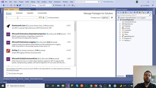 55. تطبيق : Create MVC Core Application, Install packages using Nuget смотреть онлайн