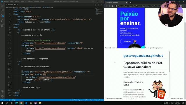 Configurando iframes - @Curso em Vídeo HTML5 e CSS3 смотреть онлайн
