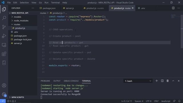 Building a REST API with MEN - 10 - Create Route смотреть онлайн