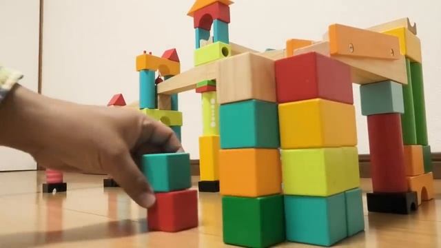 Marble run colorful wooden course ☆ Healing tree tone смотреть онлайн