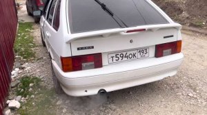 3х л сын бьет в отсечку ваз 2114v16 выхлоп резонатор дк-про задняя банка стингер Насадка грантаспор