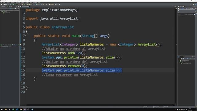 ArrayList Java - Metodos, Explicacion y Sintaxis Básico смотреть онлайн