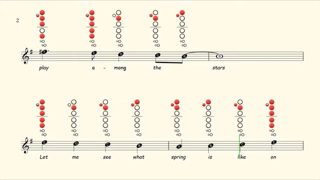 How to play Fly me to the Moon on Recorder | Notes with Tab смотреть онлайн