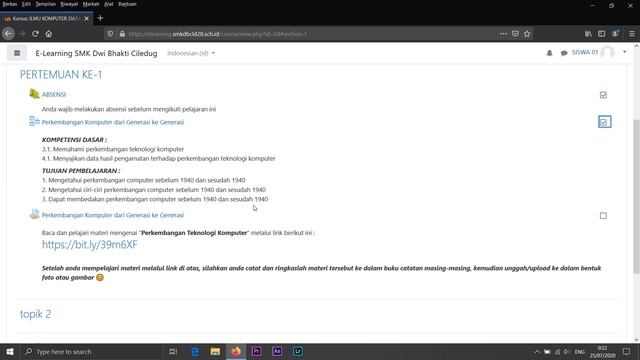 [TUTORIAL E-LEARNING MOODLE] : Login Sebagai Siswa смотреть онлайн