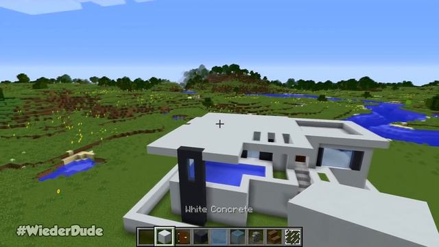 Minecraft: How to Build a Modern House Tutorial (Easy) #27 Interior in Description!