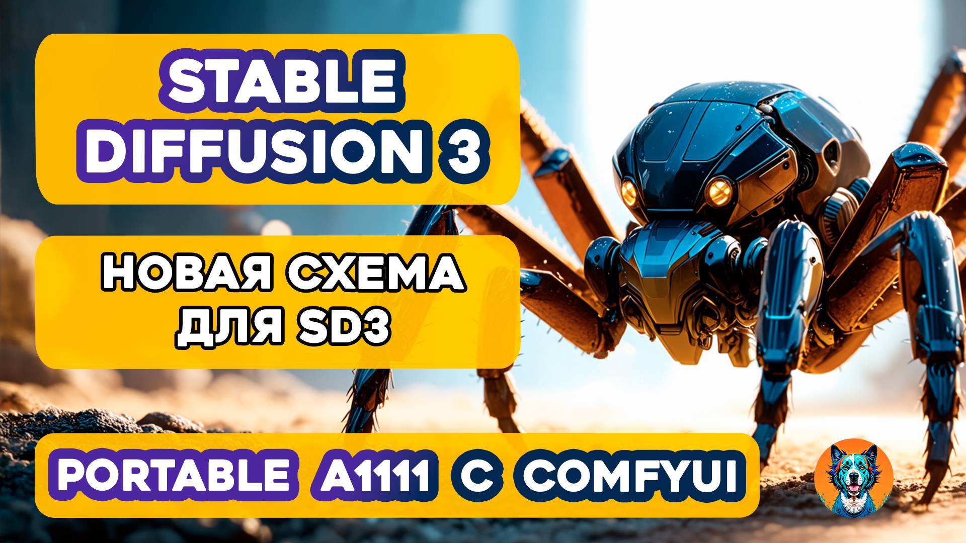 Stable diffusion 3 | Portable Automatic1111 + ComfyUI смотреть онлайн