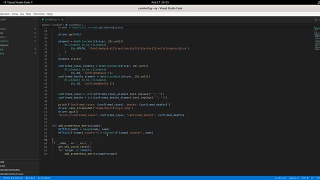 Epictet automation 6. Use python to expose Covid cases from WHO website as prometheus metrics смотреть онлайн