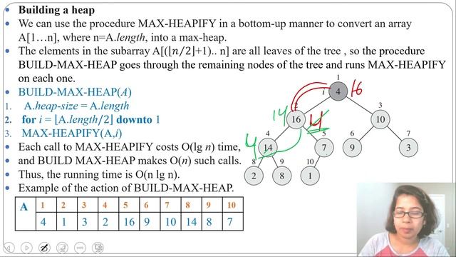 Ch 5.4:BUILD-MAX-HEAP procedure with Examples | MAX-HEAPIFY смотреть онлайн