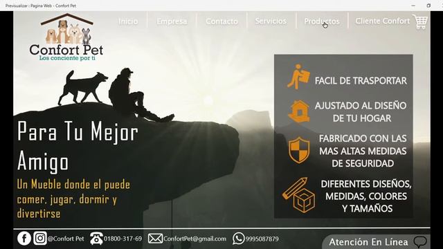 Adobe XD CC Pagina Web Confort Pet смотреть онлайн