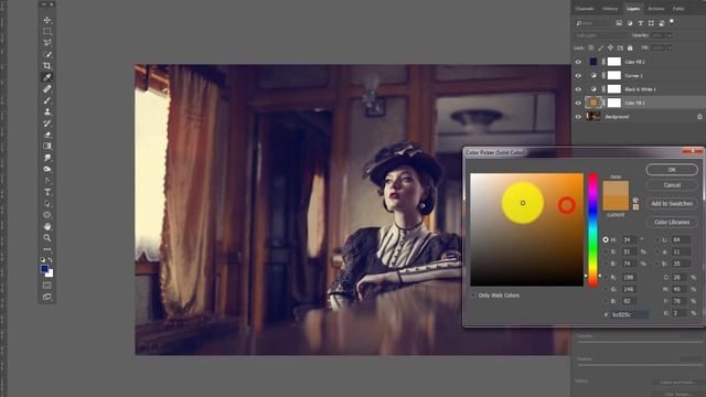 Ванильная обработка фотографии в темных тонах смотреть онлайн