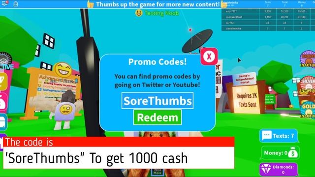 [ROBLOX CODE] Texting Simulator смотреть онлайн