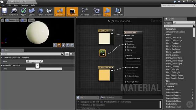 Основы материалов UE4/UE5 ►Цвета и переменные ►Параметры и Material Instances►Прозрачность смотреть онлайн
