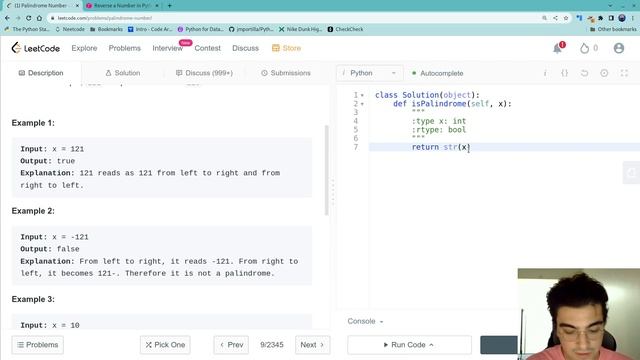 Palindrome Number LeetCode Solution Explained - Python смотреть онлайн