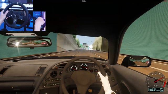CRAZY! 1500WHP MK4 Toyota SUPRA Cutting HEAVY Traffic - Assetto Corsa | Steering Wheel Gameplay смотреть онлайн