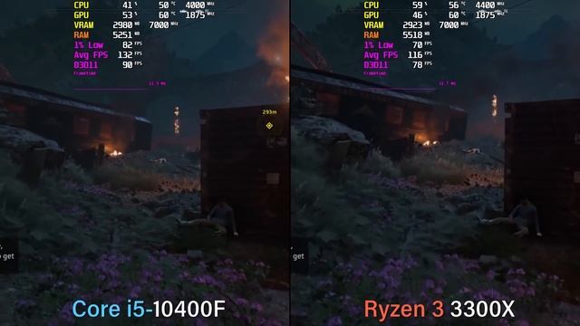 Intel i5-10400F vs. Ryzen 3 3300X (OC) смотреть онлайн