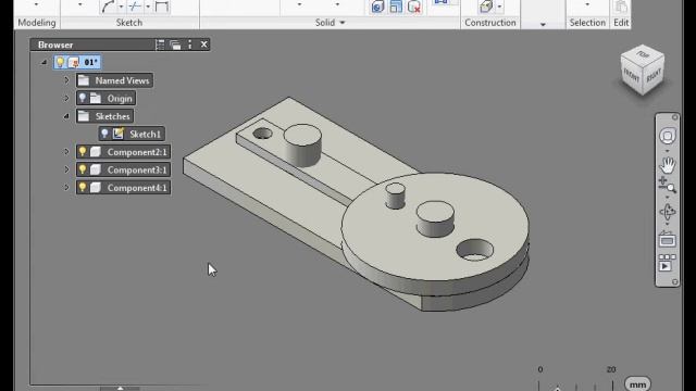 Inventor Fusion Video Tutorial - How to create an assembly смотреть онлайн
