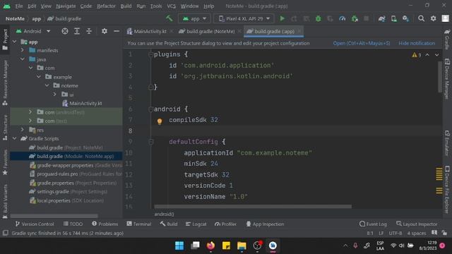 Crear proyecto y configurar Gradle | Aplicación de notas con Jetpack Compose смотреть онлайн