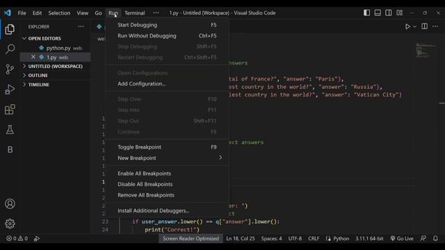 Quiz Game Using python || short Project || Education Academy смотреть онлайн