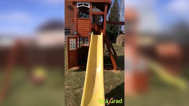 Детский городок для дачи "IgraGrad Клубный домик 2 с рукоходом Luxe" смотреть онлайн