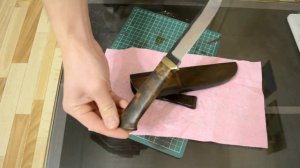 нож Таёжник, общий вид и фиксация в ножнах